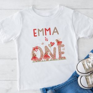 Girls 1st Birthday Strawberry Fairy T-Shirt