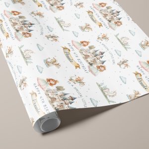 Girls Personalised Princess Birthday Gift Wrapping Paper