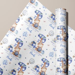 3rd Birthday Blueberry Gift Wrapping Paper
