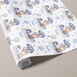 3rd Birthday Blueberry Gift Wrapping Paper