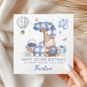 Blueberry 2nd Birthday Card