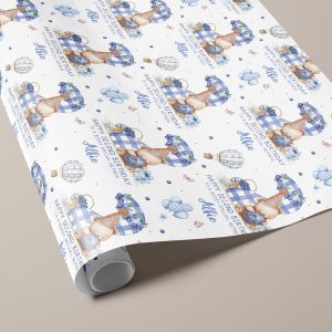 2nd Birthday Blueberry Gift Wrapping Paper