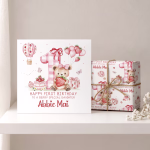 Girls 1st Birthday Card