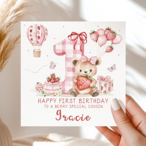 Girls 1st Birthday Card