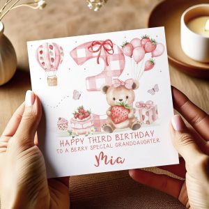 Girls 3rd Birthday Card