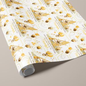 Personalised Bumble Bee Gift Wrapping Paper