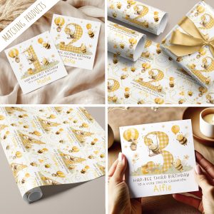 Personalised Bumble Bee Gift Wrapping Paper