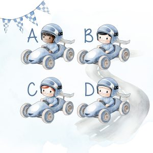 Boys Personalised Racing Car Card