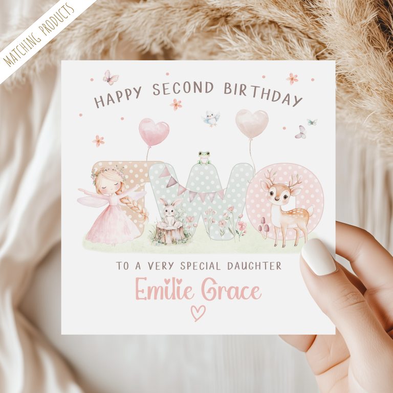 Personalised 2nd Birthday Fairy Card