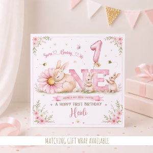 Girls 1st Birthday Card