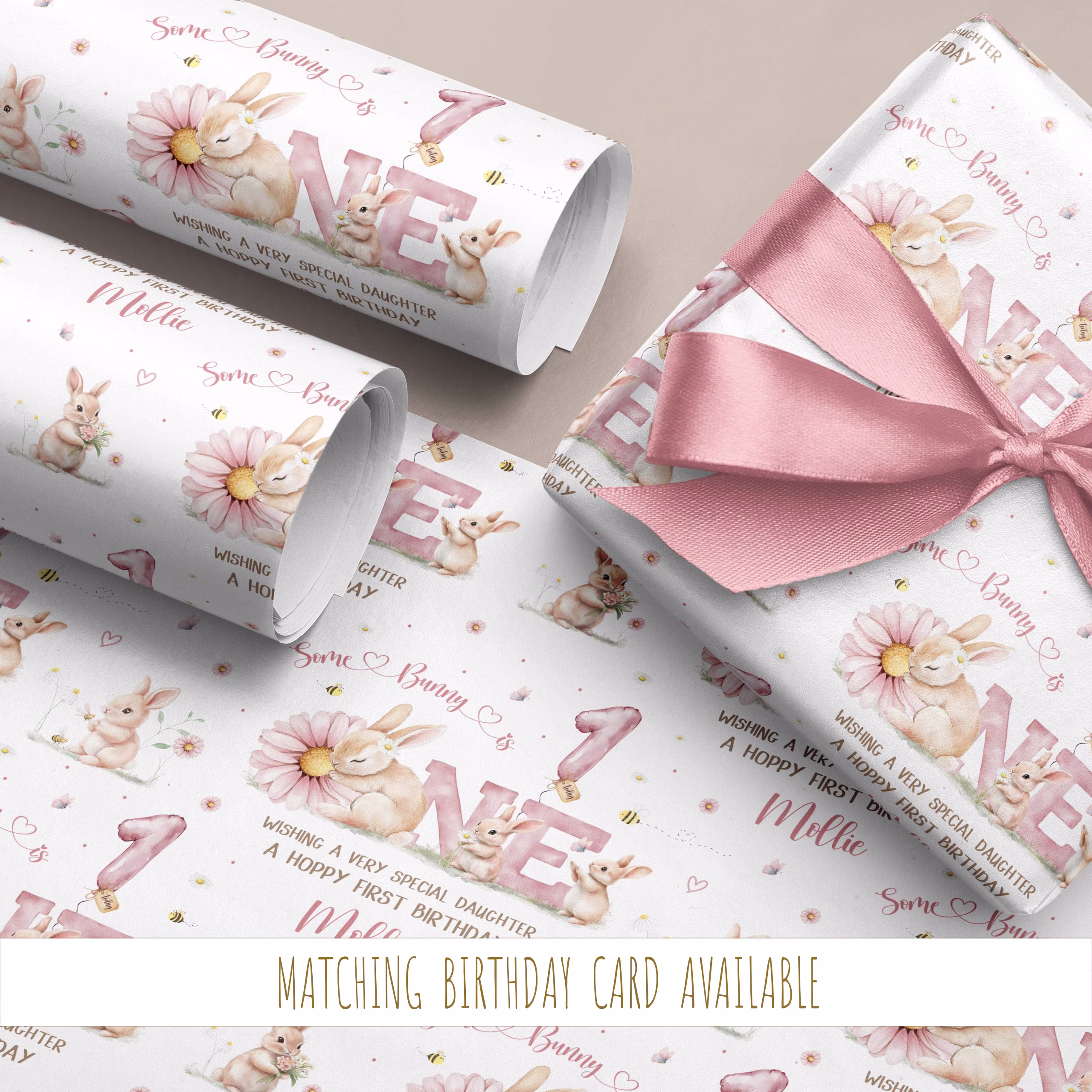 Girls 1st Birthday Gift Wrap
