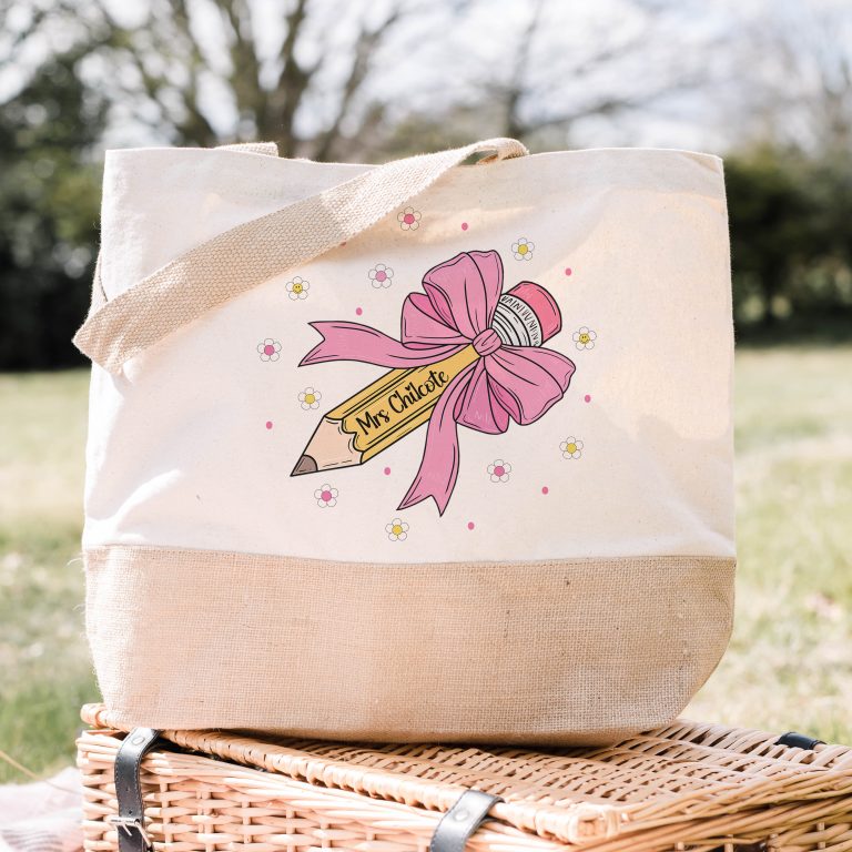 Personalised Teacher Jute Bag