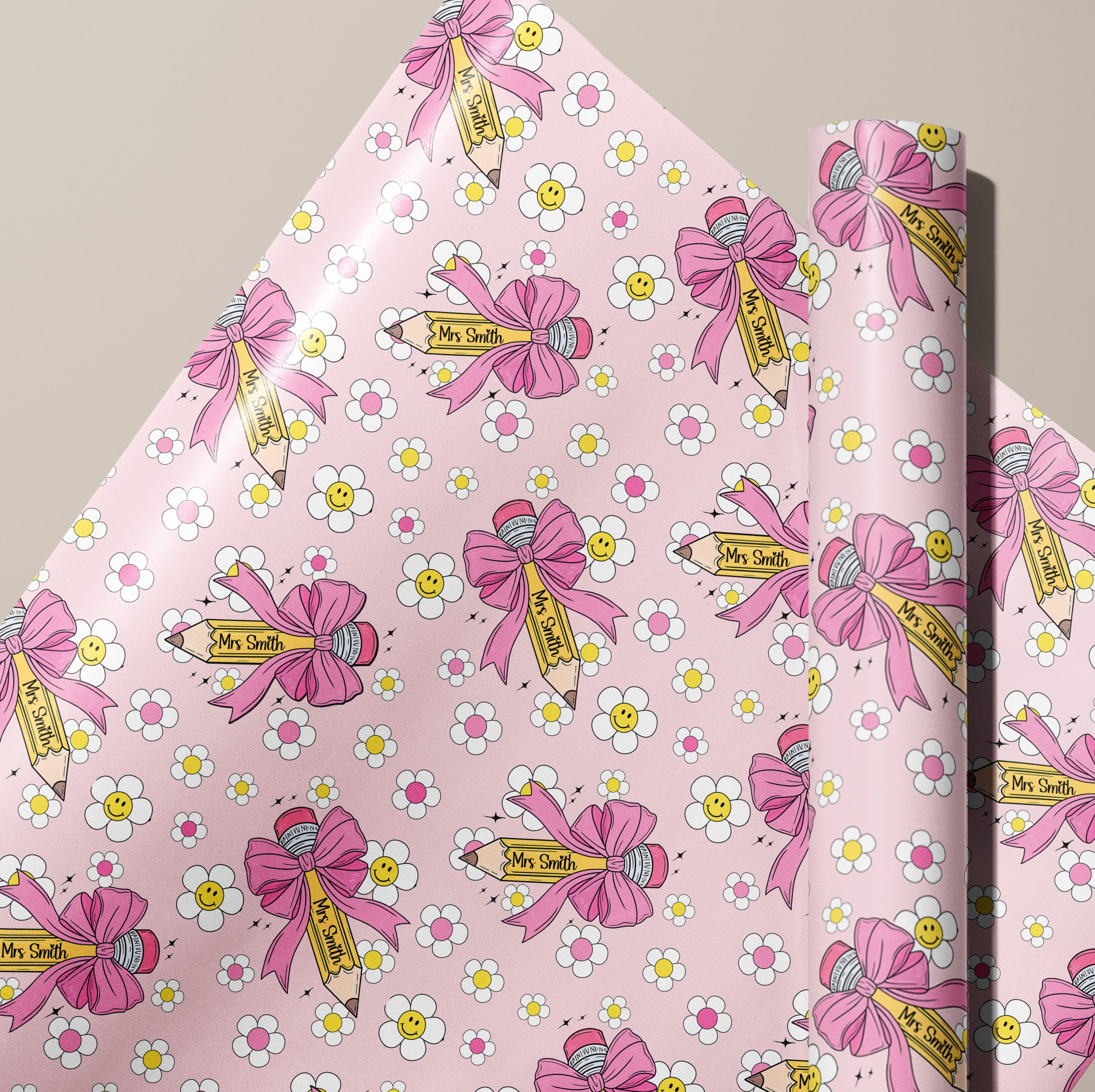 Personalised Thank You Teacher Wrapping Paper