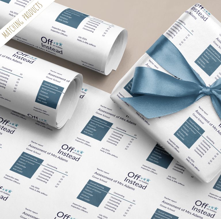 Personalised Teacher Ofsted Inspired Gift Wrapping Paper