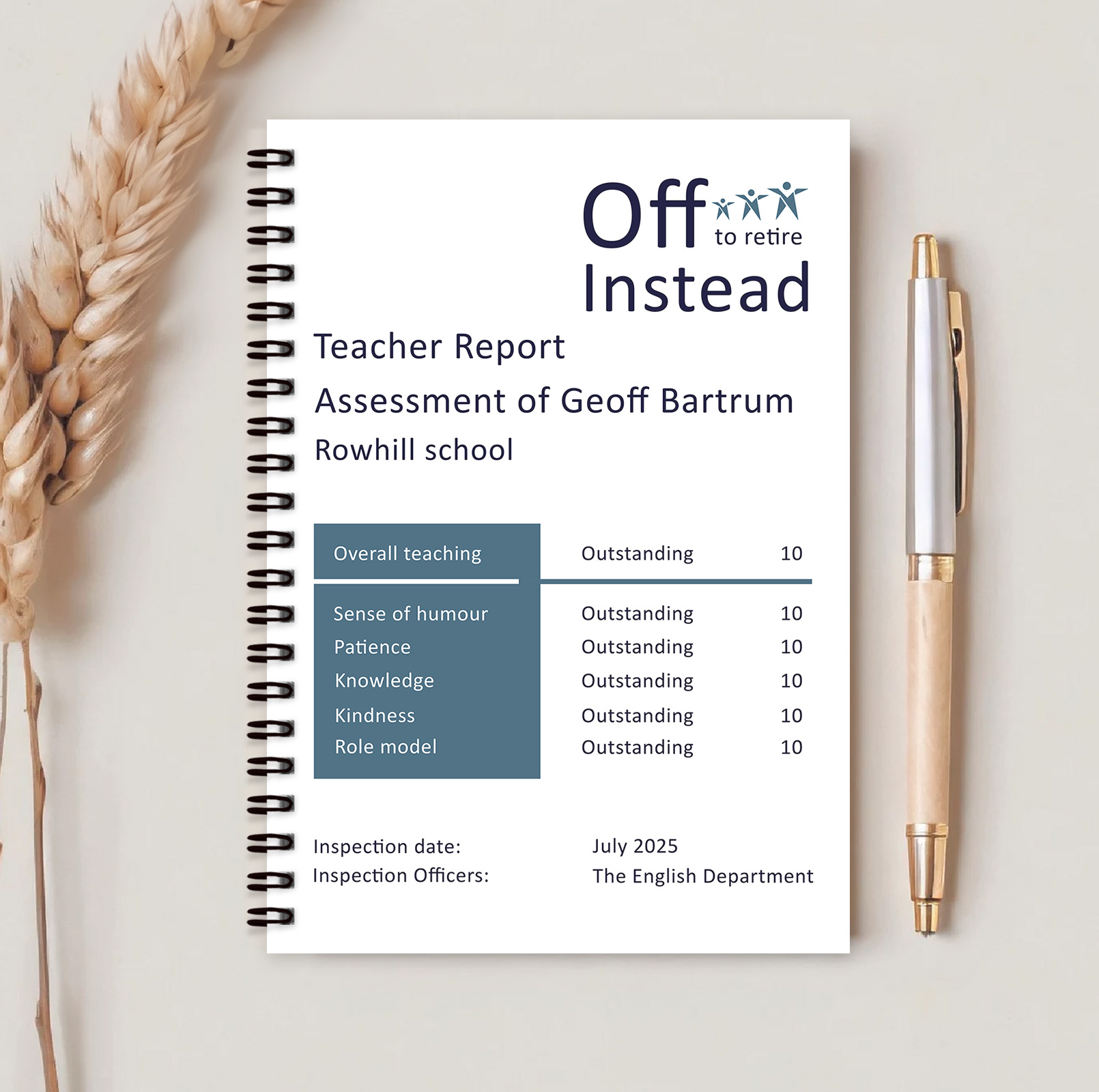 Ofstead Retirement Notebook