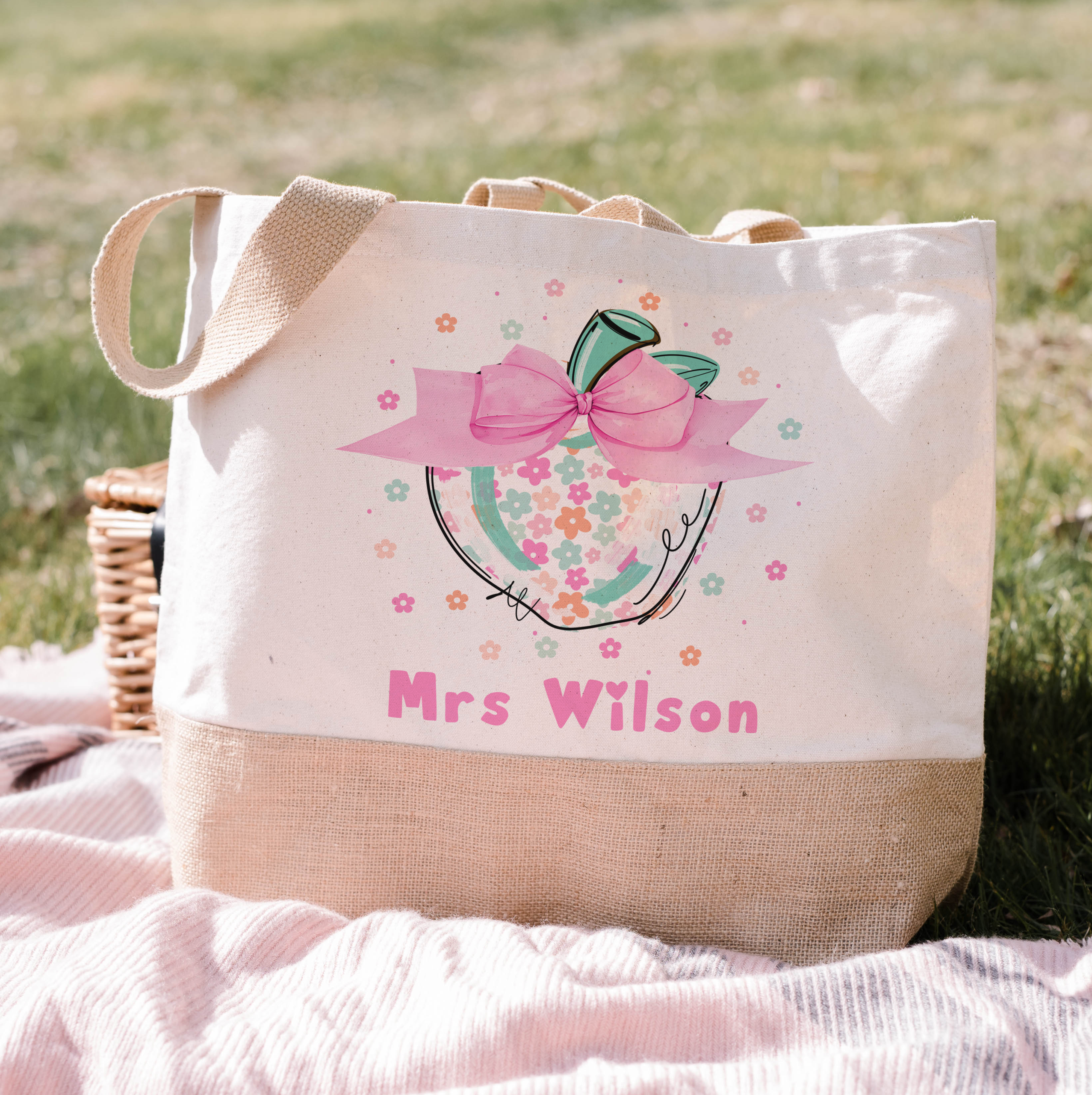 Personalised Teacher Jute Bag