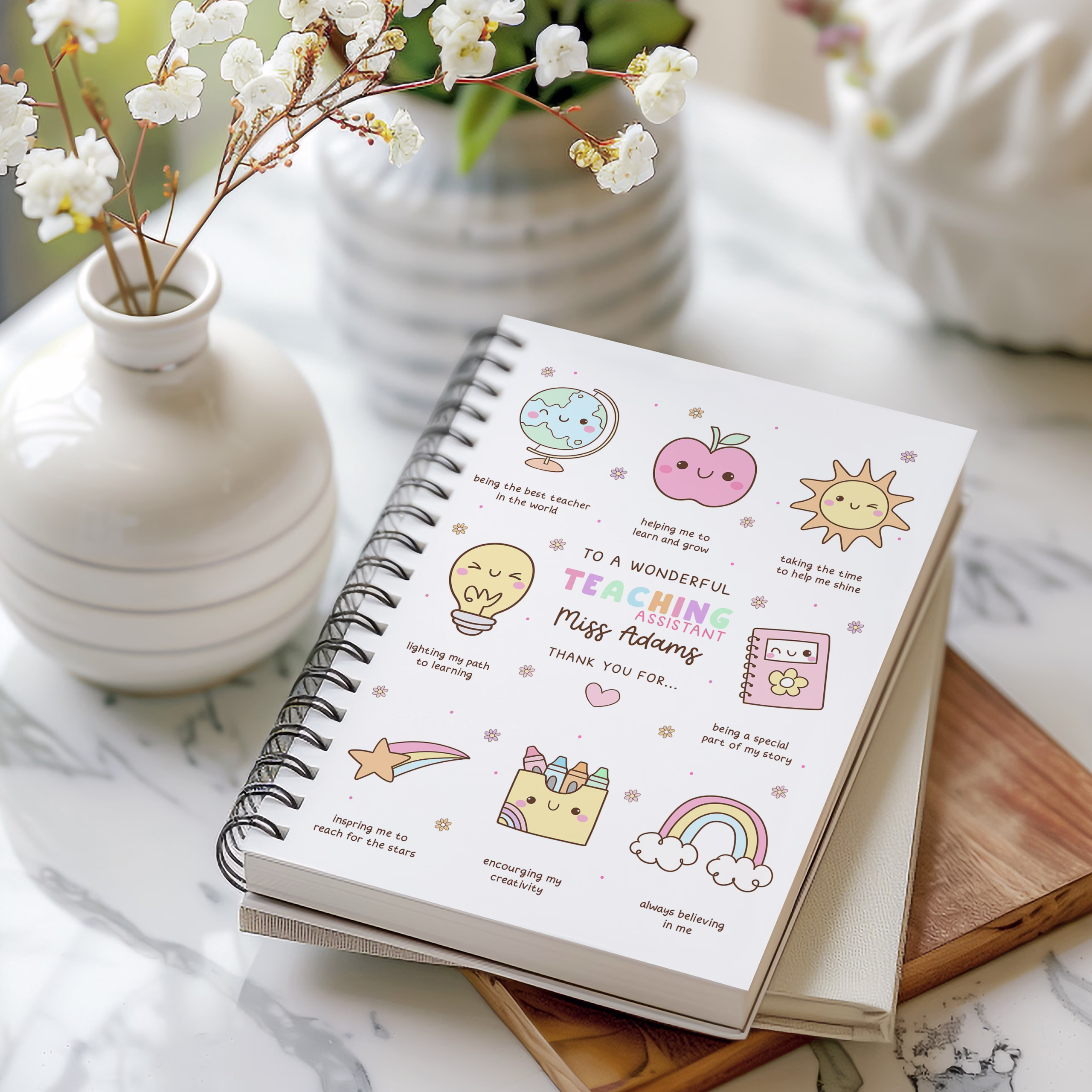 Personalised Teacher Notebook Gift