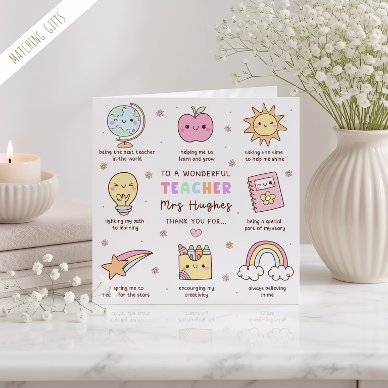 Personalised Thank You Teacher Cards