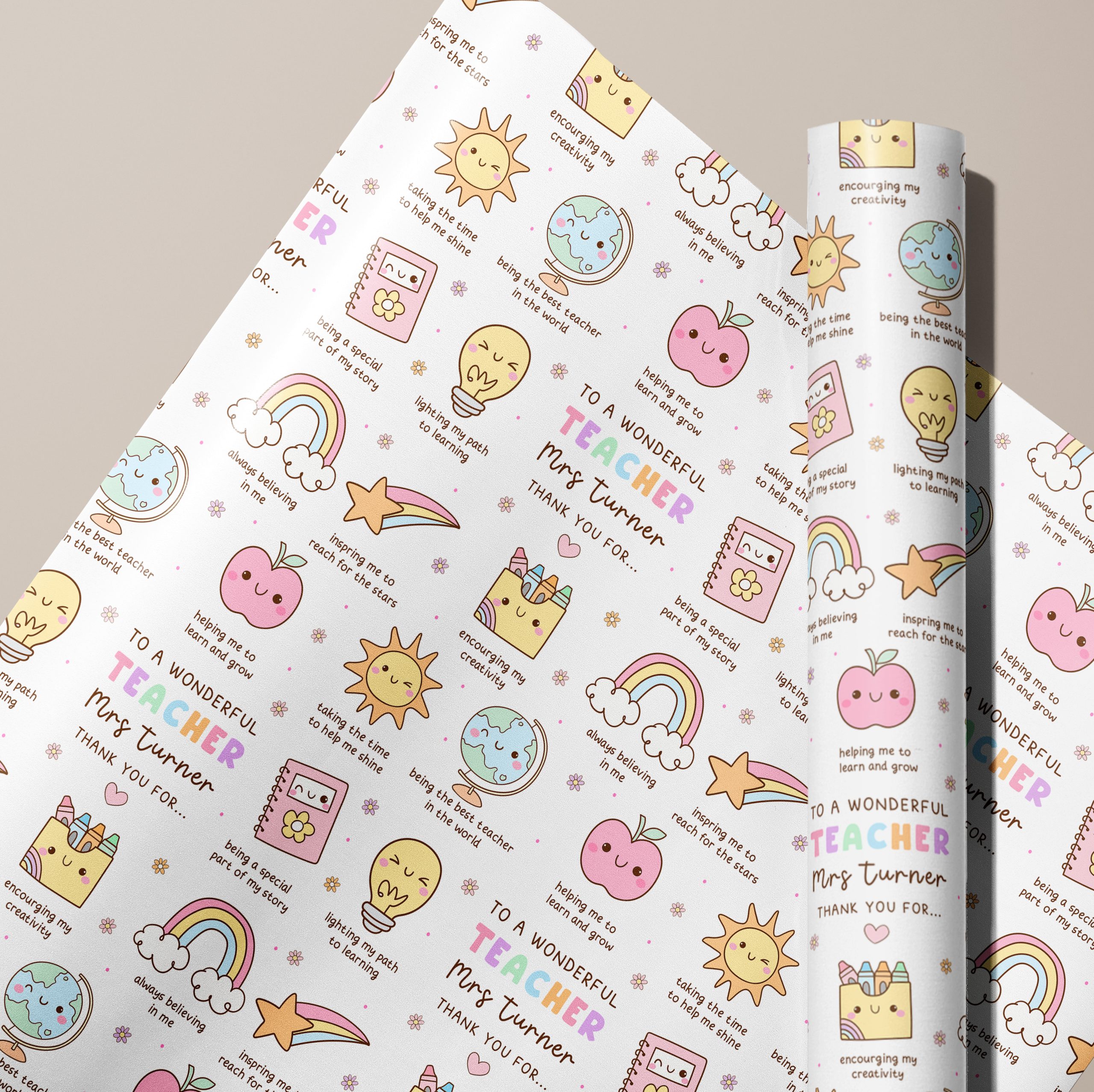 Teacher Gift Wrapping Paper