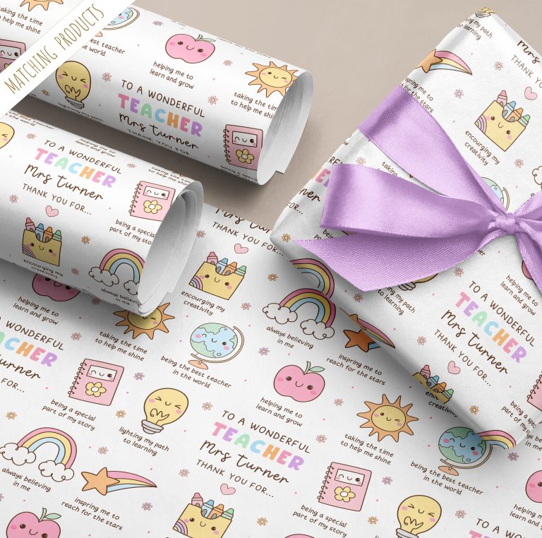 Personalised Teacher Gift Wrapping Paper