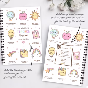 Personalised Teacher Notebook Gift