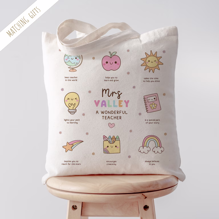Personalised Teacher Tote Bag