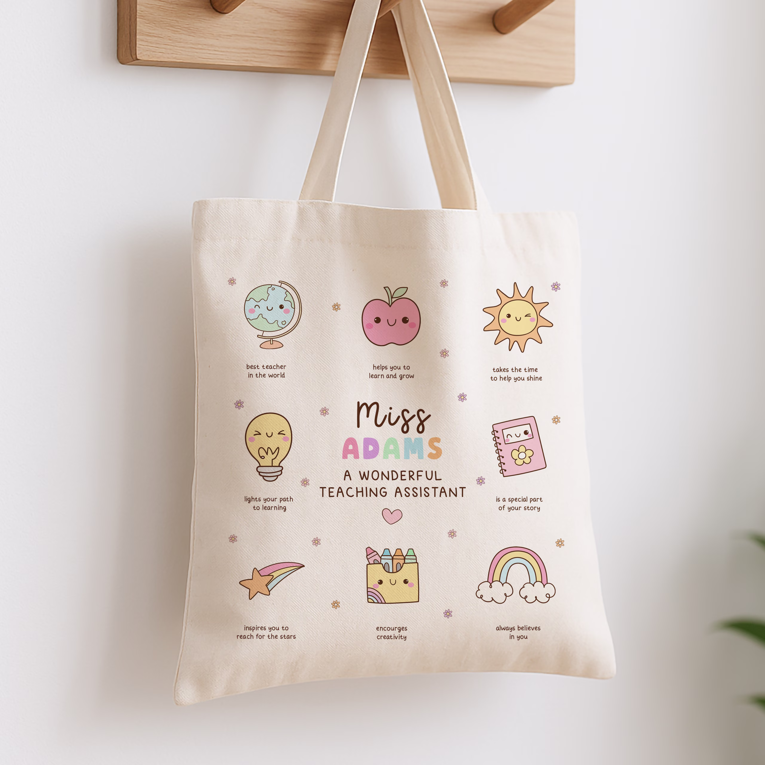 Personalised Teacher Tote Bag
