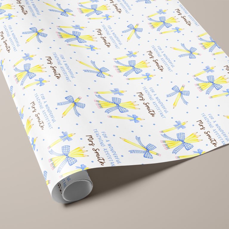 Personalised Teacher Gift Wrapping Paper