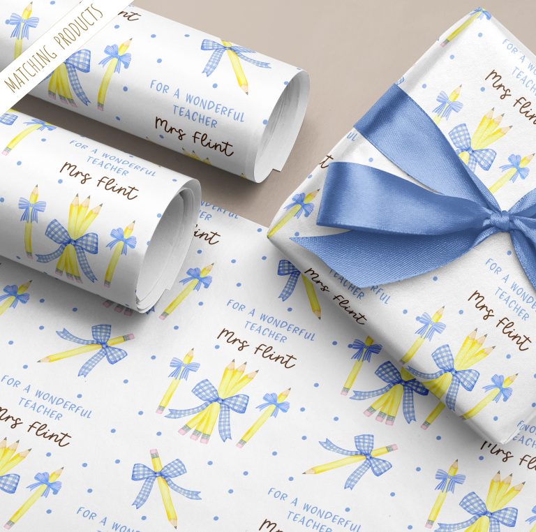 Personalised Teacher Gift Wrapping Paper