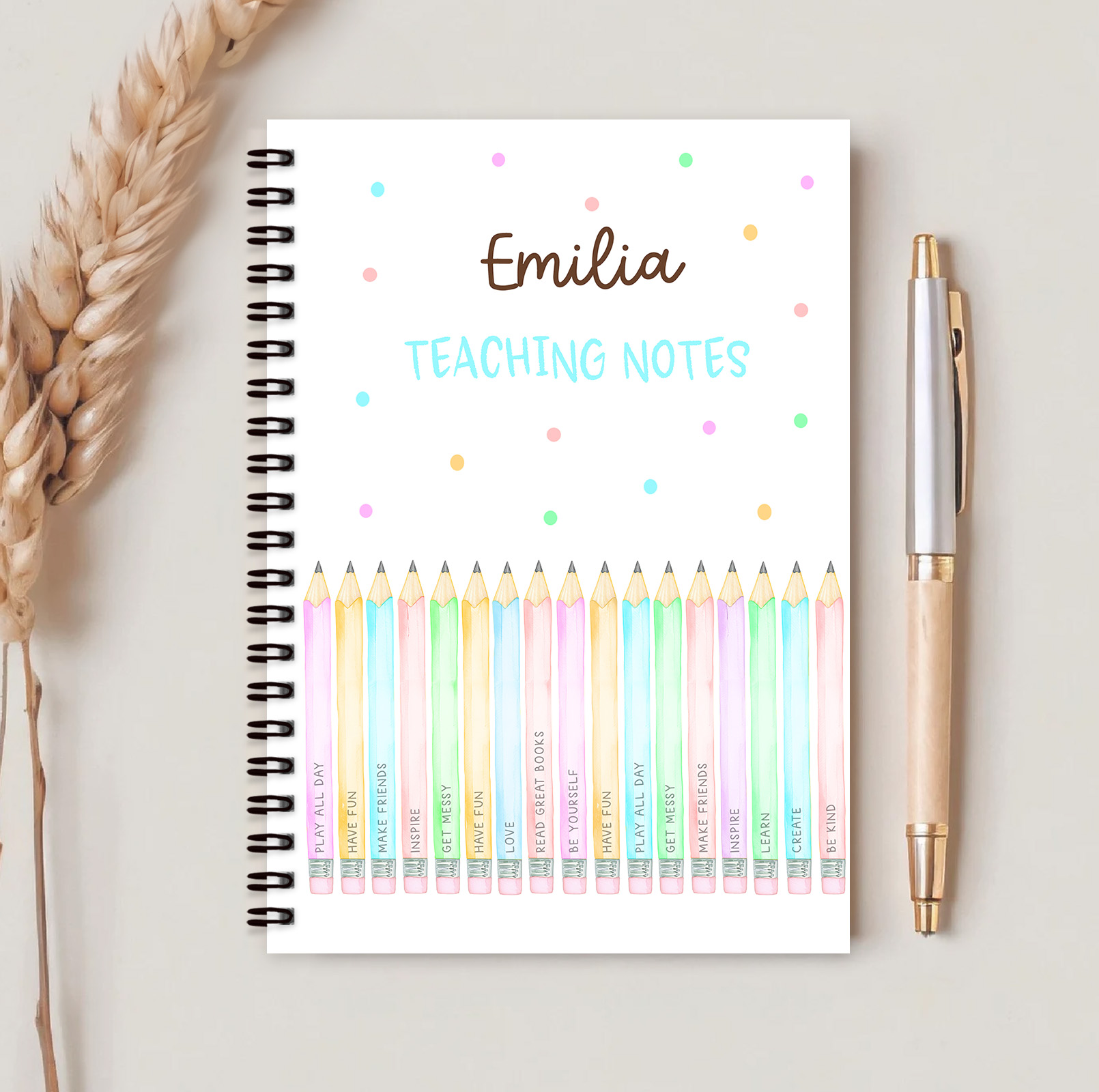 Thank You Teacher Coloured Pencils Note Pad
