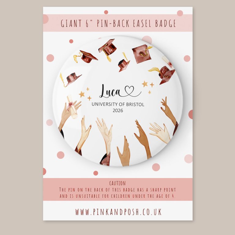 Giant 6 inch Personalised Graduation Badge