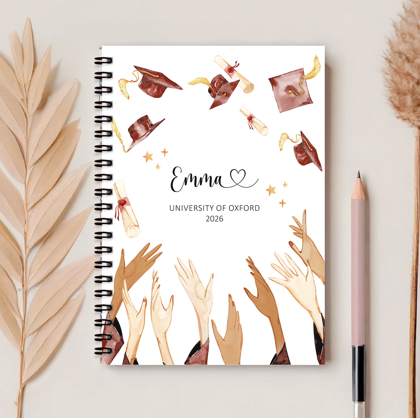 Personalised Graduation Motarboard Notebook