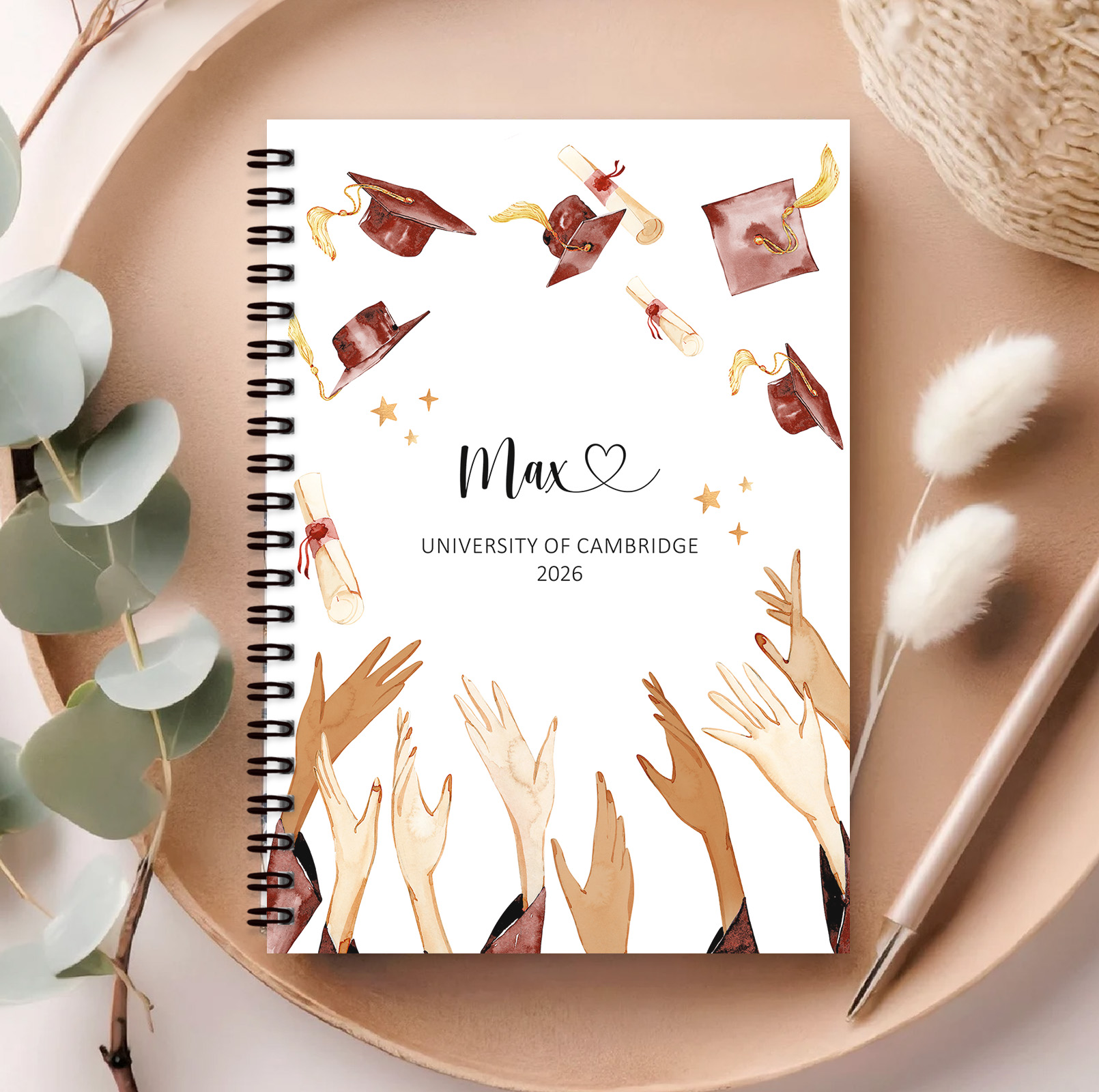 Personalised Graduation Motarboard Notebook