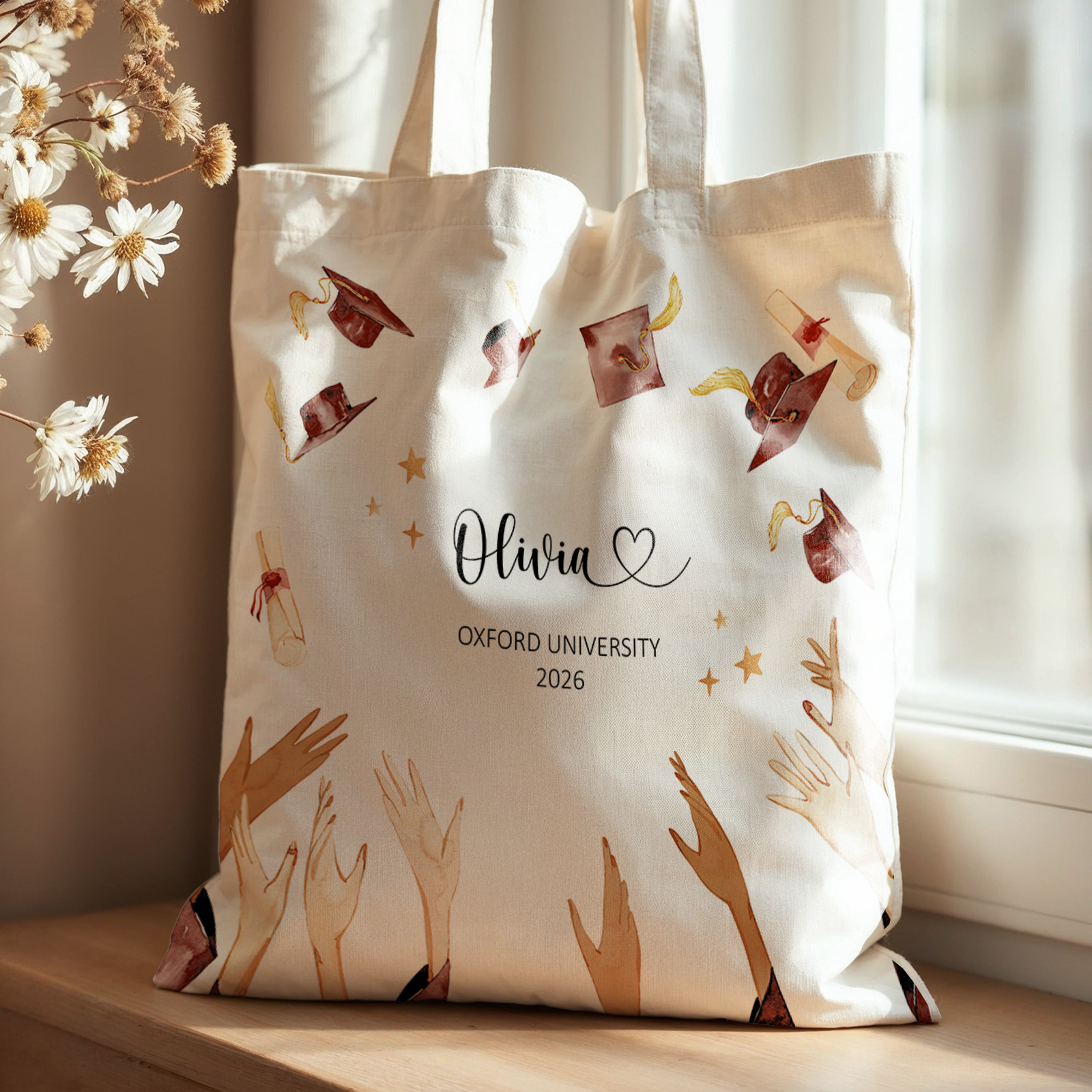 Personalised Graduation Tote Bag