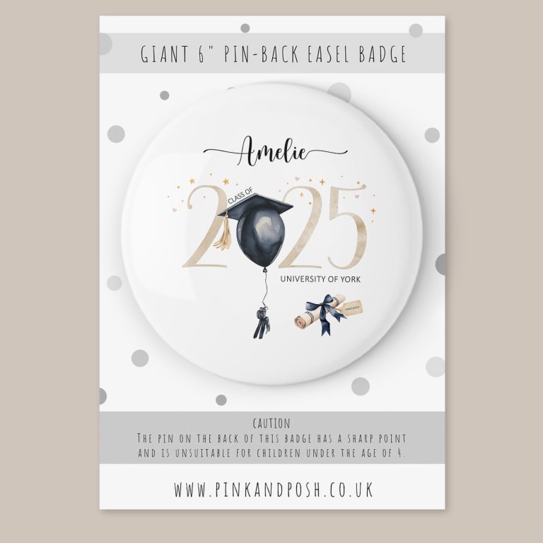 Giant 6 inch Personalised Graduation Badge