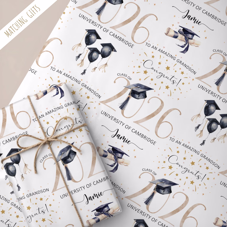 Personalised Graduation Gift Wrapping Paper