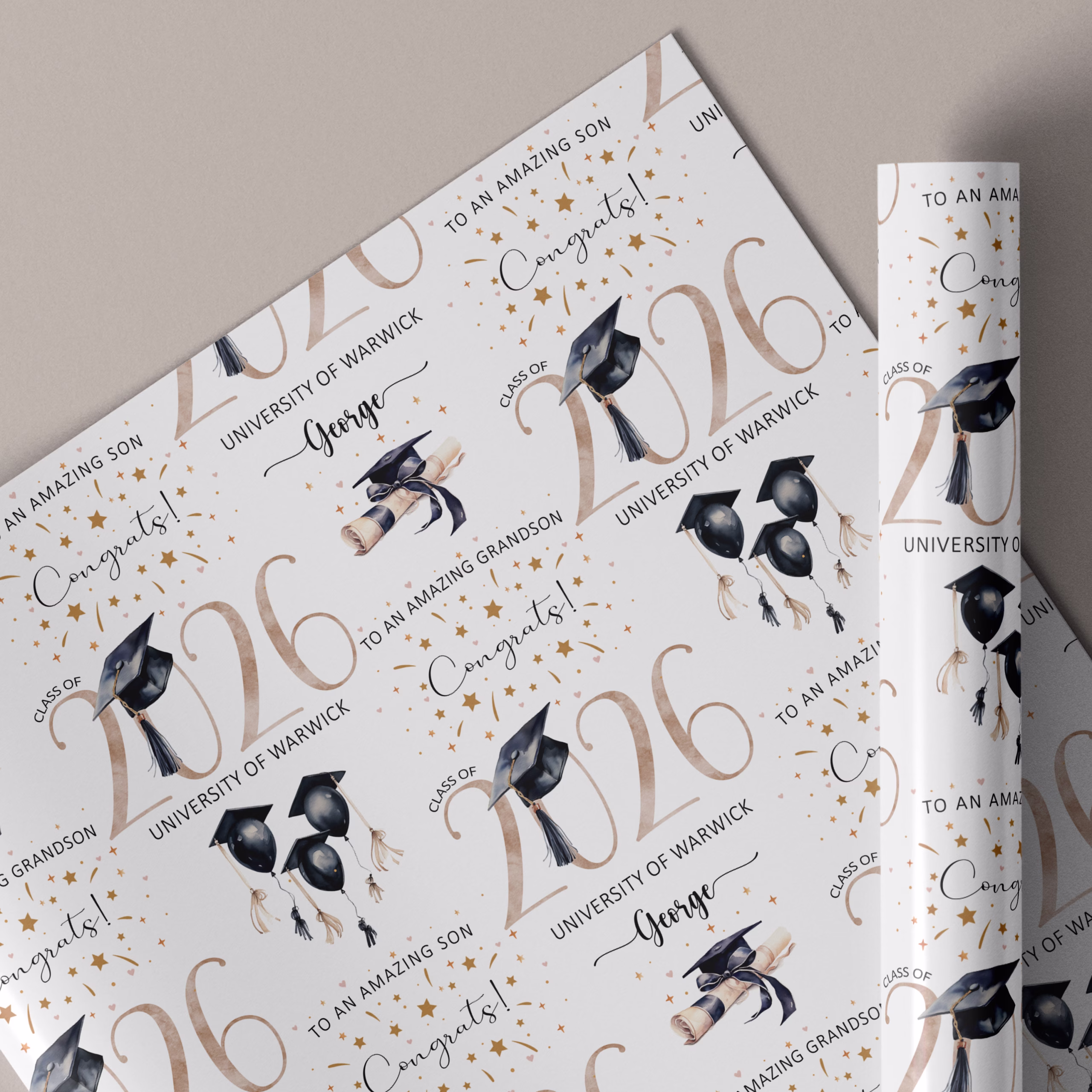 Personalised Graduation Gift Wrapping Paper