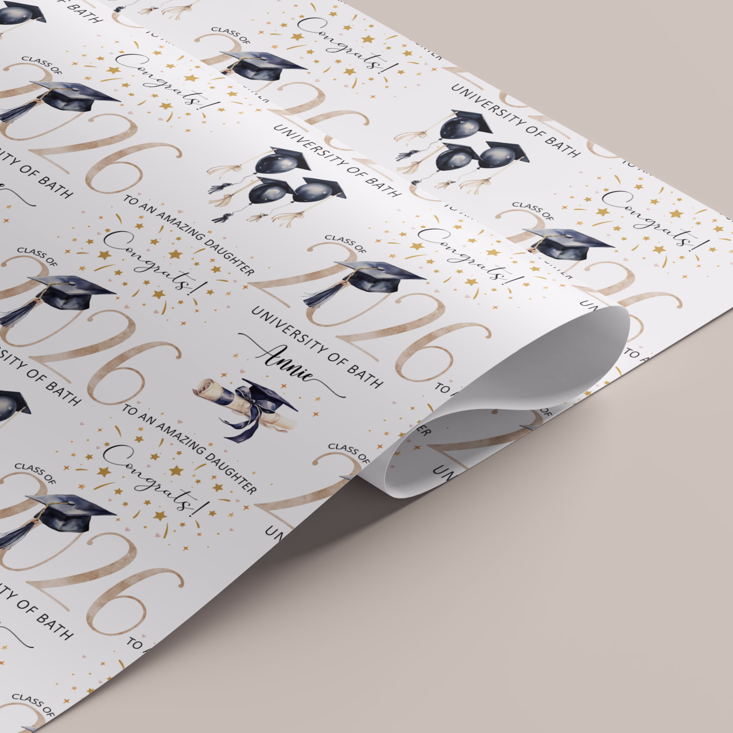 Personalised Graduation Gift Wrapping Paper