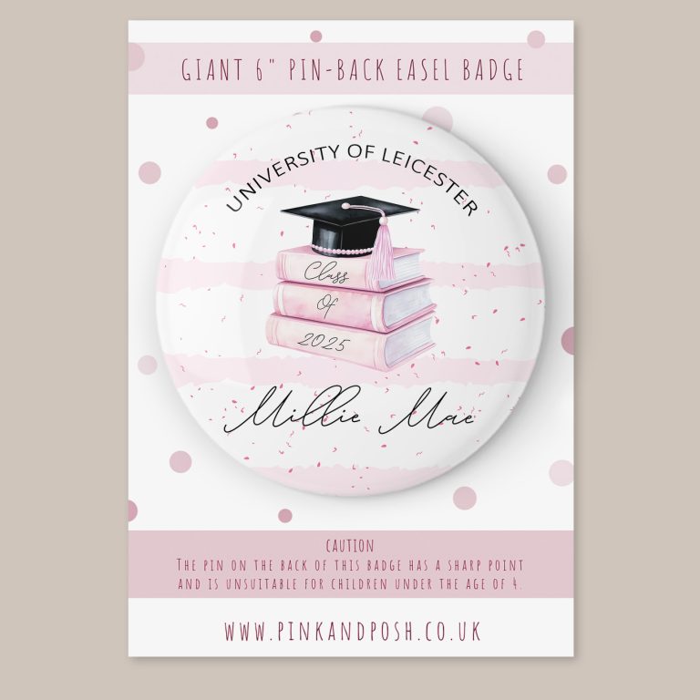 Giant 6 inch Personalised Graduation Badge