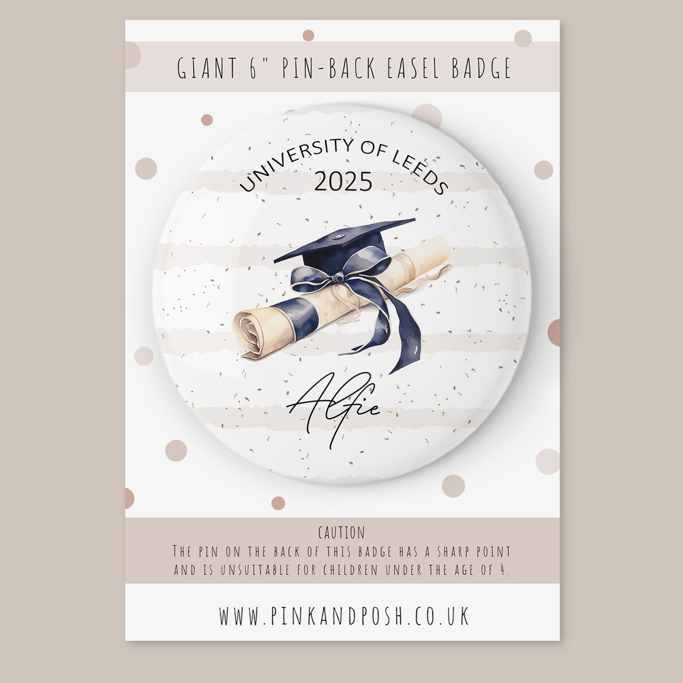 Personalised Graduation Badge