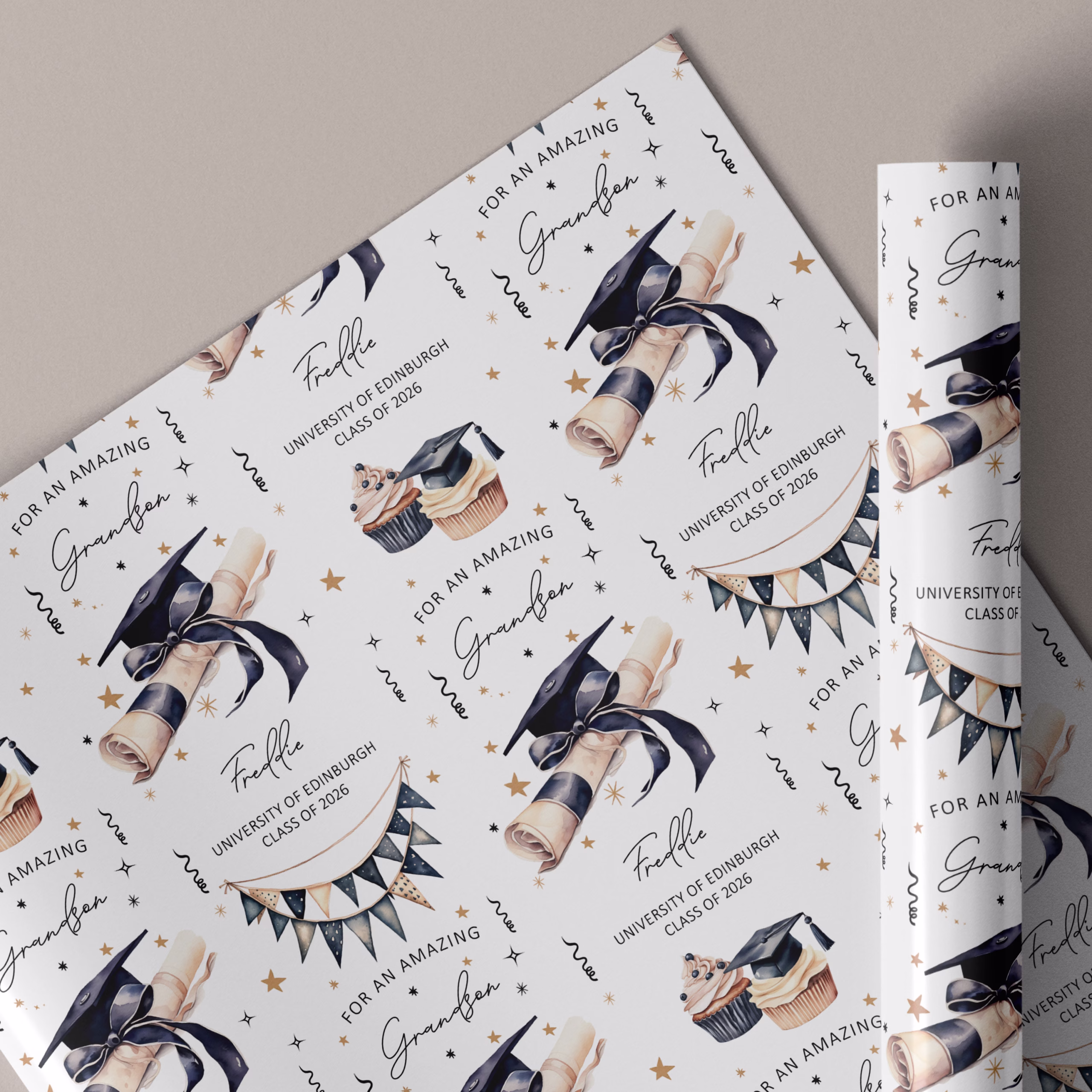 Personalised Graduation Gift Wrapping Paper