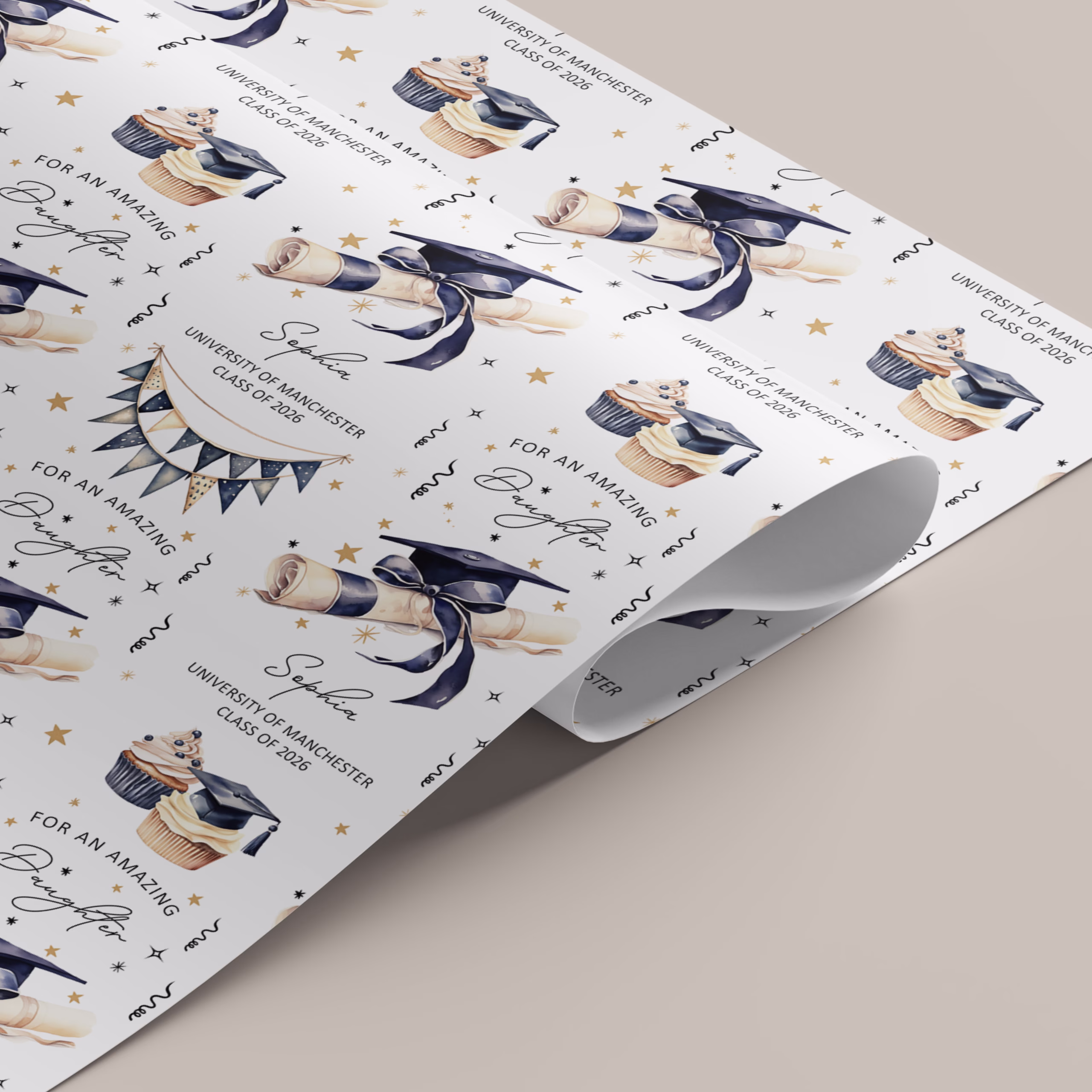 Personalised Graduation Gift Wrapping Paper