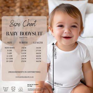 Baby Vest Body Suit Chart Sizing