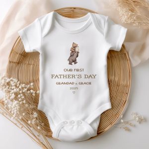 1st Father's Day Baby Bear Onsie