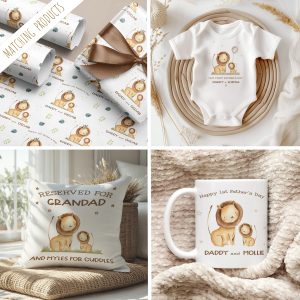 Personalised Our 1st Father’s Day Lion Cub Card