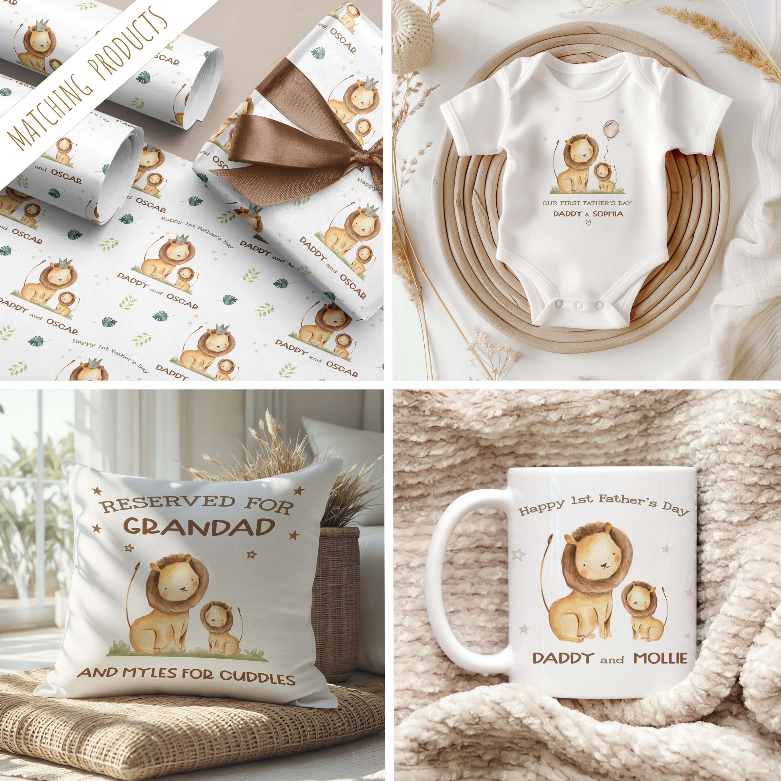 Personalised Our 1st Father’s Day Lion Cub Card