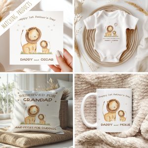 1st Father's Day Lion Gift Wrapping Paper