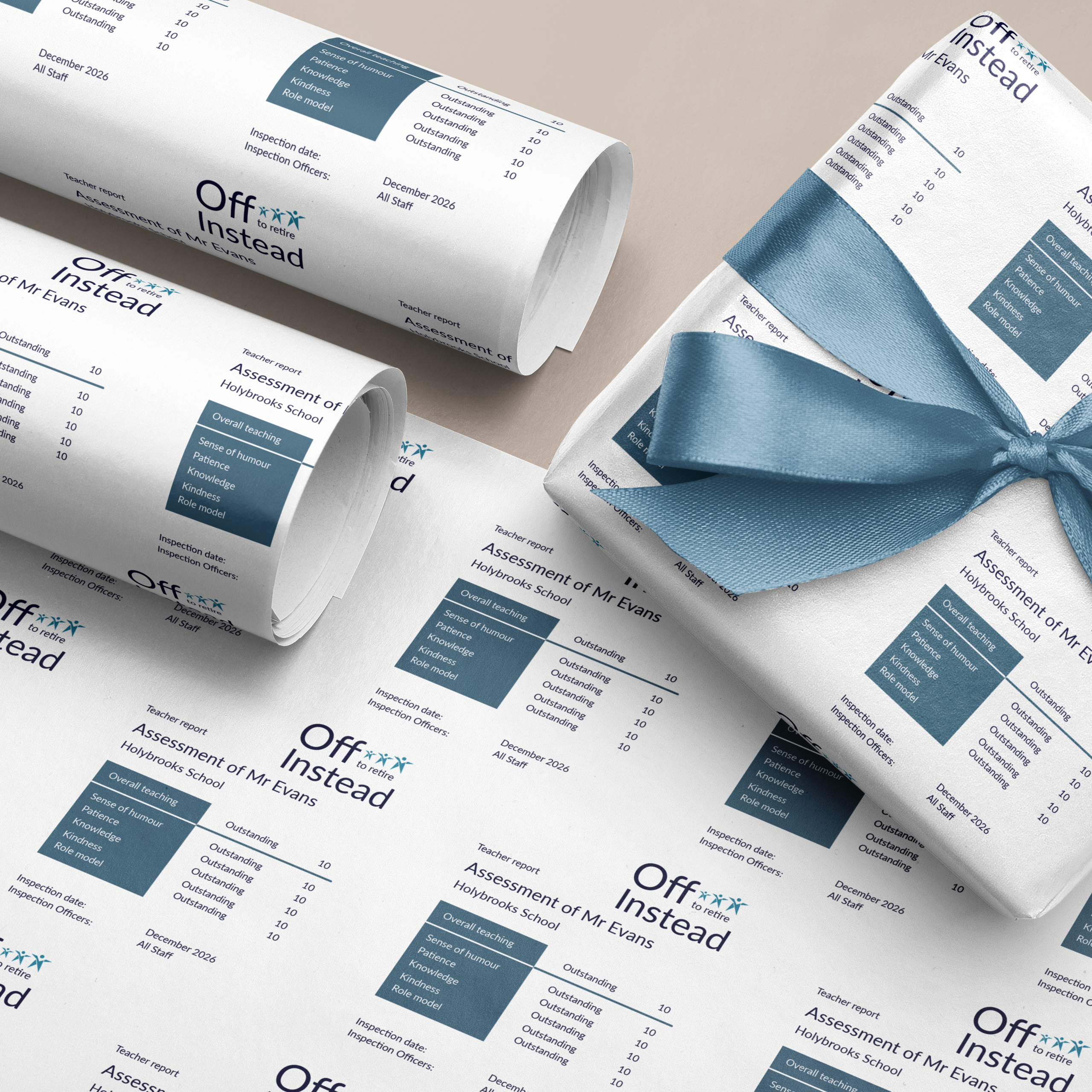 Ofsted Retirement Gift Wrapping Paper