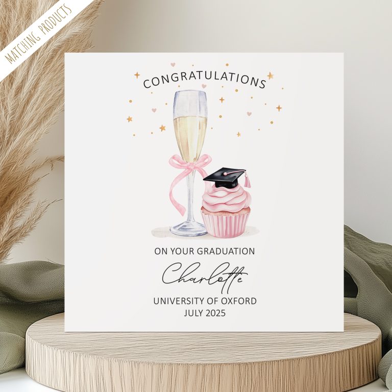 Personalised Champagne Graduation Card
