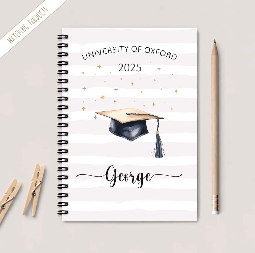 Note Book For Graduation Personalised Graduation Gifts - Custom Graduation NotebookPink & Posh